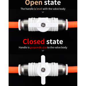 3/8 "Plastic Push-To-Connector Fittingen Snelkoppelingen Luchtstroomregelaar Kogelklep Handklep Compatibel Met 10 Mmm Buc - Product Image 4