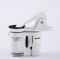 Clip-on LED Digital Magnifier with 60x Magnification Money Detector Function for Mobile Phones 9595W High-Definition