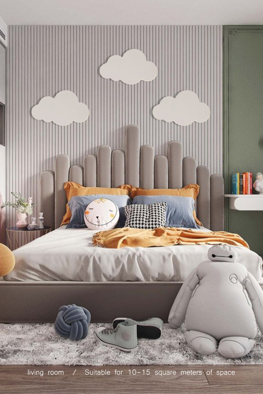 Children Room Led Cloud Wall Lamp For Bedroom Acrylic Lampshade Cartoon Bedside Lighting