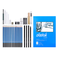 Kit de Dessin et Croquis Personnalisé 35 Pièces – Ensemble de Crayons d'Art en Graphite, Gomme et Accessoires Professionnels pour l'École