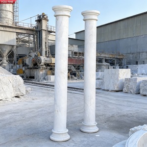 Colonnes romaines <span class=keywords><strong>d</strong></span>écoratives <span class=keywords><strong>en</strong></span> marbre blanc sculptées à la main YOUFINE pour villas, hôtels et bâtiments - Product Image 3