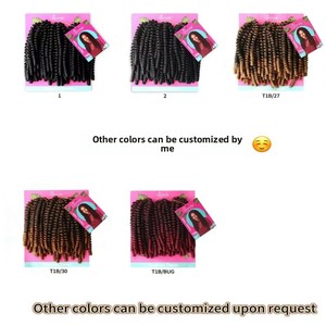 Extensiones <span class=keywords><strong>de</strong></span> Cabello Trenzado <span class=keywords><strong>de</strong></span> Doble Trama para Crochet, Estilo Passion Twist y Spring-coil, Largo Rizado, Origen Shandong, Europeo, para Peluca Africana - Product Image 6