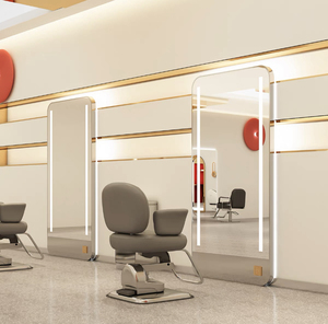 Mueble de Salón de Belleza y Peluquería Jincheng de Alta Calidad con Espejo LED y Lámpara de Lujo - Product Image 3