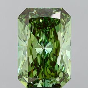 Diamante Cultivado en Laboratorio de Corte Radiante de 3.00 Ct, Verde Intenso, Claridad VS+, Corte y Simetría EX, Dureza 10/10, Certificado IGI, Directo de la India - Product Image 2
