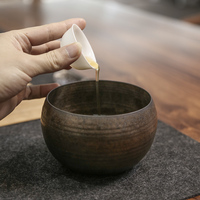 Bol à matcha en céramique lavée à l'eau, petit bâtiment artisanal, style japonais, ensemble de thé Kung Fu, ensemble à matcha, outil à matcha