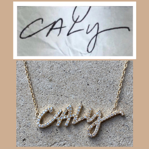 Collar de plata de ley 925 con Zirconia, joyería con nombre personalizado, chapado en oro de 18 quilates - Product Image 5