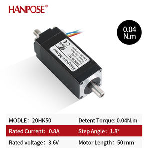 ハンポーズ ミニモーター Nema8 ステッピングモーター 20HK34-M5 20HK40-M5 20HK50-M5 0.8A 0.03N.<span class=keywords><strong>m</strong></span> 中空軸 デュアル軸 ステッピングモーター Nema - Product Image 4