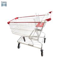 Carrinho de Compras Colorido 2 Andares em Metal para Supermercado, Loja de Conveniência, Varejo e Boutique, Atacado