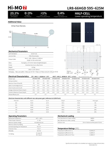 Pannello Solare Longi N-Type TOPCon Bifacciale 560W-590W, Pannello Fotovoltaico con Certificazione CE e TUV, Tipo Mezza Cella - Product Image 4