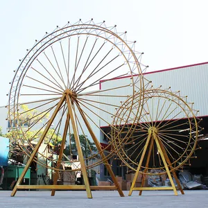 Large Wrought Iron Ferris Wheel Ornaments Rotating Floor-standing Outdoor Wedding Props Wedding Decoration Customization