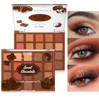 Nouvelle palette de fards à paupières mats et chatoyants SFR, tons terreux à faible saturation, nuances chocolat, maquillage multicolore 14g, certifié Zhejiang