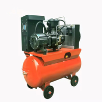 Compresseur d'air à vis portable haute efficacité avec réservoir d'air, refroidi par air, 3KW-7.5KW pour usage industriel