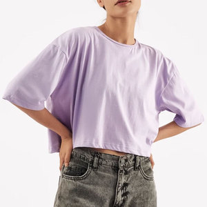 เสื้อยืดครอปท็อปฤดูร้อนสำหรับผู้หญิง แขนสั้นน้ำหนักเบา สวมใส่สบาย ลำลอง ใส่ได้ทุกวัน เสื้อครอปท็อปสำหรับผู้หญิง - Product Image 4