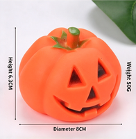 Jouet à mâcher pour chien en caoutchouc en forme de citrouille amusante pour Halloween, jouet interactif pour animaux de compagnie écologique de 8 cm pour chiens et chats de petite et moyenne taille