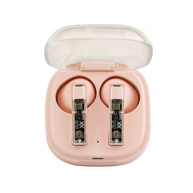E19 Transparent Design Wireless Earphones Noise Canceling Auriculares With Led Light Headset Colorful Good Sound Earphones