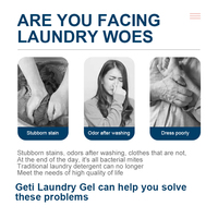 Capsules de lessive écologiques hypoallergéniques 8g 5-en-1, 50 unités/boîte, puissant détachant, dissolution rapide, format voyage