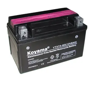 YTX7A-BS 12V7Ah Batterij/onderhoudsvrij Droge Lading Motorfiets batterij 12V7AH