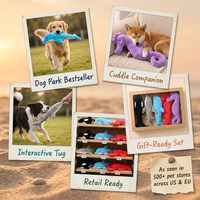 Jouets en peluche pour chien sur le thème des animaux marins, lot de 5, avec couineurs : Hippocampe, Requin, Dauphin, Orca, Homard – Jouets à mâcher interactifs et durables pour chiots