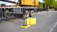 Plaques de stabilisation en polyéthylène UHMWPE pour grue, pompe à béton, support de jambe de stabilisateur de camping-car, patin de support de jambe
