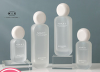 Ensemble d'emballages vides en verre dépoli pour cosmétiques : flacons pompe et vaporisateurs de 30ml, 50ml, 100ml, 120ml pour toner, lotion et crème visage