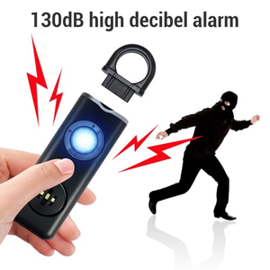 Rechargeable Personal <b>Safety</b> Alarm <b>Keychain</b> LED Light Mini Self Defense Device for Women Students Outdoor Walking - Product Image 3