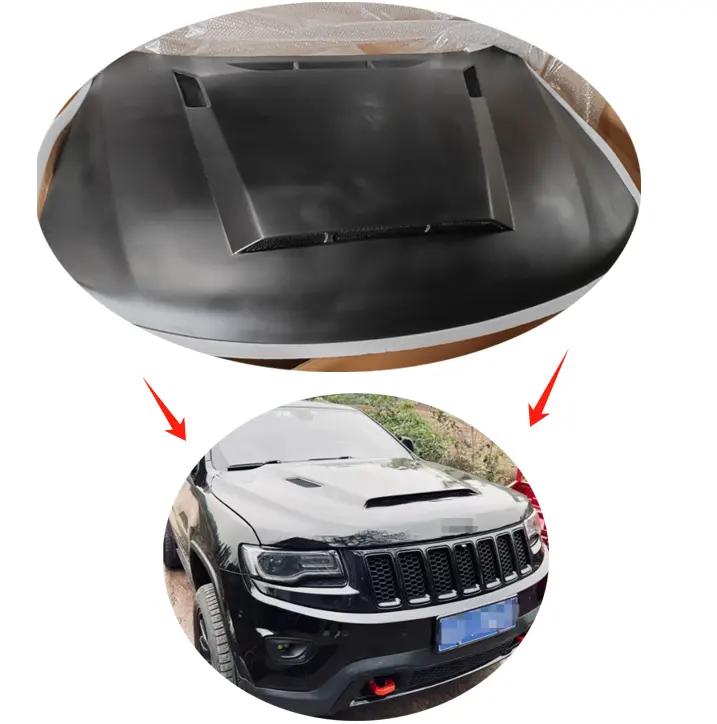 Capô de FRP para Jeep Grand Cherokee 2011-2021 SRT Hellcat, boné de carro para peças de automóvel clássicas, bom