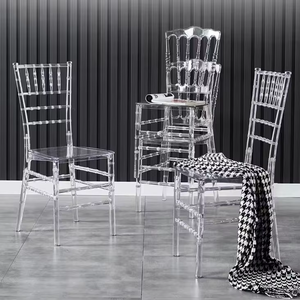 Sillas de Acrílico Transparentes de Diseño Moderno para Bodas y Eventos, Sillas de Plástico Cristalino para Mesa de Comedor - Product Image 3