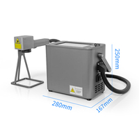 Máquina de Marcado Láser de Fibra Portátil de 20W 30W 50W, Grabador Láser Portátil para Metal, Acero Inoxidable, Número de Chasis, Código de Lote