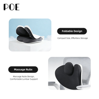 Coussin de chaise de bureau pliable en mousse à mémoire de forme, housse 100 % polyester, design ergonomique pour le soutien des fesses, amovible et lavable