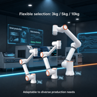 Bras de robot collaboratif à six axes avec une puissance de 2 kW, une tension de 220 V, une garantie d'un an - Non programmable, pour le soudage, la manutention, le chargement/déchargement