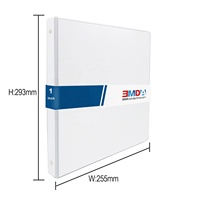 Blanc PVC 1 pouce papier liant lettre taille 3 reliure à anneaux porte-fichier papier bureau bureau personnel organisateur de fichiers produit