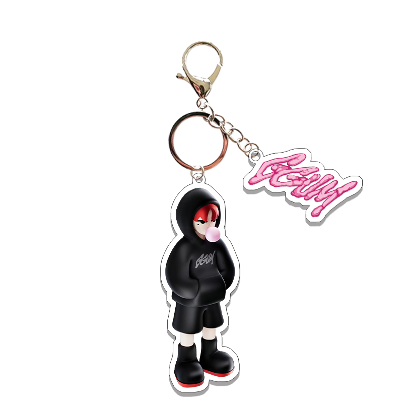 KPOP Yeonjun Solo GGUM Keychain Set - Light Acrylic Keyrings for
