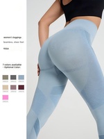 Leggings de yoga taille haute sans coutures pour femme, effet galbant fessier, en nylon et élasthanne, anti-transpiration, best-seller