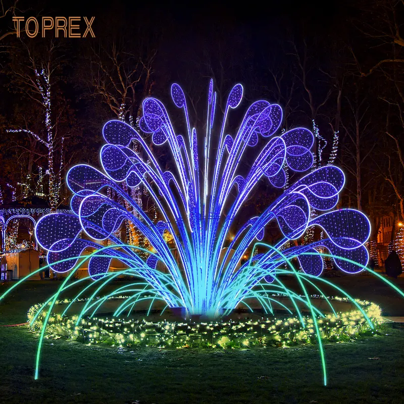 Ce Rohs Ip65 Waterproof 3D Fountain Tree Decoration Motif Light Lighting