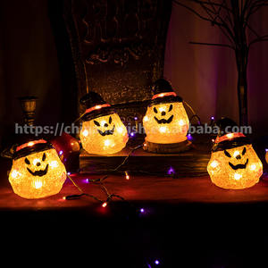 Guirlande lumineuse d'Halloween avec 32 LED chacune, câble de 3 m, adaptateur GS IP44, citrouilles/araignées/fantasmes en acrylique - Product Image 2