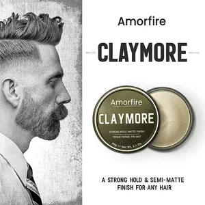 Amorfire Private Label Strong Hold Clay With A Matte Clay Finish Clay Pomade 90g For Man