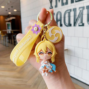 Porte-clés mignon Genshin Impact, pendentif en PVC, poupée en caoutchouc pour voiture, porte-clés pour sacs et petit cadeau pour fille - Product Image 5