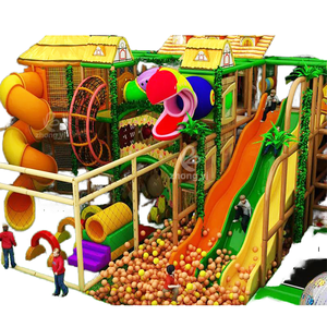 ABAM alta qualidade Jungle-Theme Indoor Playground Equipment apresentando grandes <span class=keywords><strong>slides</strong></span> plásticos para escolas e shopping centers - Product Image 1