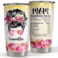 2025 hadiah Hari Ibu kustom 20oz Tumbler vakum baja tahan karat gelas minum Mobil Travel cangkir Hari Ibu hadiah Mug kopi Ibu Terbaik