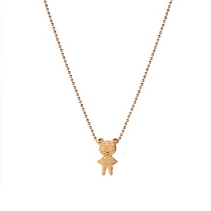 Lindo Collar con Colgante de Oso de Dibujos Animados en 3D, Cadena de Acero Inoxidable Chapada en Oro de 18K para Mujer o Niña, Ideal para Fiestas y Regalos - Product Image 5
