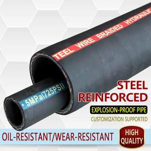 Áp lực cao nhiệt độ cao 1 inch 2 inch 4 inch nước áp lực cao cao su hút ống thủy lực linh hoạt - Product Image 5