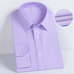 Camisa de Manga Larga, Camisa de Trabajo para <span class=keywords><strong>Hombre</strong></span>, Uniforme Escolar, Camisa Blanca Informal de Negocios, Camisa de <span class=keywords><strong>Vestir</strong></span> Entallada para Uniforme de Trabajo, Lisa - Product Image 6