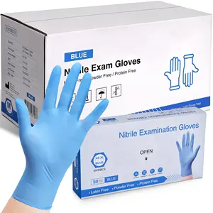 Sanwei Blue Nitrilhandschuhe Fabrik Großhandel Latex Pulver kostenlose Lebensmittelhandschuhe 4,5 5,0 g 7,0 g Tätowierungs-Nitril-Exam-Handschuhe Einweg