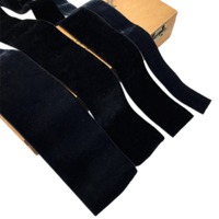 Ruban élastique en velours noir et blanc extensible, vente en gros, 10mm 20mm 30mm 40mm, pour bricolage, artisanat et coiffes