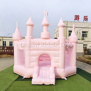 Castillo Inflable Rosa, Inflables Blancos Grandes para Niños, Casa de Brinco Inflable al Aire Libre con Tobogán para Niños - Product Image 2