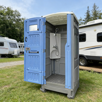 Salle de douche mobile en plastique durable, écologique et portable pour le camping, le parc et l'extérieur