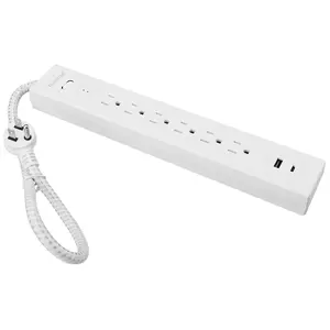 6 Way Universal Home Electrical PD Power Strip 5m Interior Extension Cord Fast Charging 2.4A USB Power Bar with Angle Plug