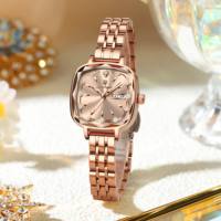 Montres pour femmes Poedagar 509, luxe, diamants, étanches, mode, acier inoxydable, quartz, cadeau pour filles, usage quotidien