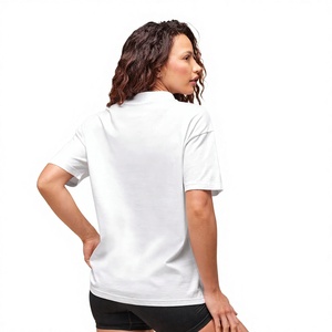 Camiseta Blanca de Cuello Redondo para Mujer, 100% Algodón, Corte Holgado, Casual, Manga Corta, Color Sólido, Transpirable, Tejido de Punto Jersey, Largo Regular - Product Image 5