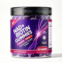 Gomitas de Colágeno con NAD+, Resveratrol, Berberina, Biotina, Vitaminas K y D, Mezcla Nutricional para Uso Diario en Adultos